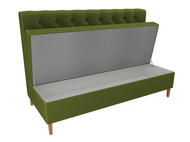 Кухонный прямой диван Бремен, Зеленый (микровельвет) в Магадане - изображение 5