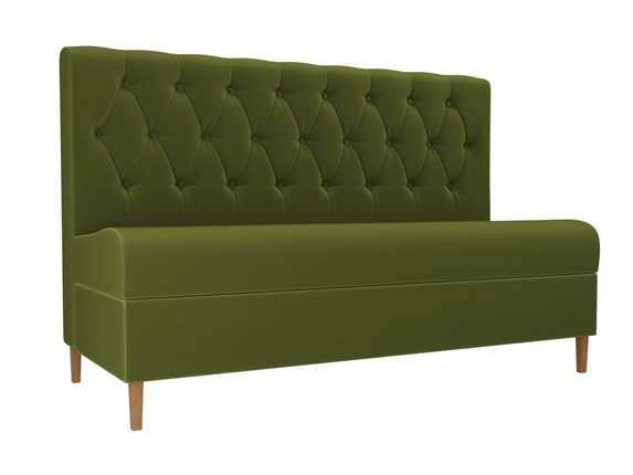 Кухонный прямой диван Бремен, Зеленый (микровельвет) в Магадане - изображение