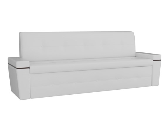 Кухонный прямой диван Деметра, Белый (экокожа) в Магадане - изображение