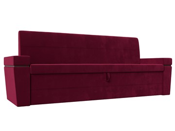Прямой кухонный диван Деметра, Бордовый (микровельвет) в Магадане