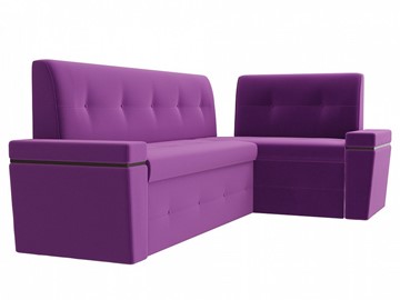 Раскладной кухонный диван Деметра угловой, Фиолетовый (микровельвет) в Магадане - предосмотр 4