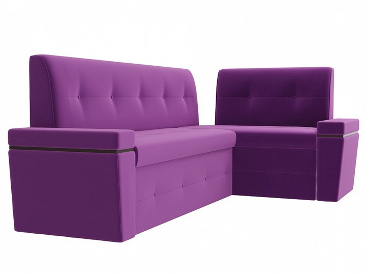 Раскладной кухонный диван Деметра угловой, Фиолетовый (микровельвет) в Магадане - изображение 4