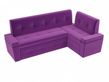 Раскладной кухонный диван Деметра угловой, Фиолетовый (микровельвет) в Магадане - предосмотр 5