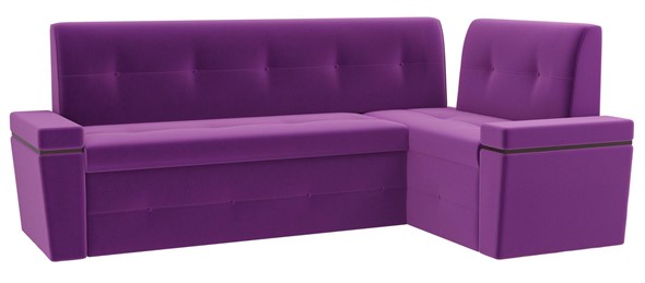 Раскладной кухонный диван Деметра угловой, Фиолетовый (микровельвет) в Магадане - изображение