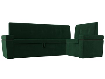 Кухонный диван Деметра угловой, Зеленый (Велюр) в Магадане
