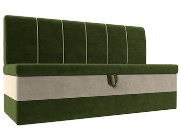 Кухонный диван Энигма, Зеленый/Бежевый (Микровельвет) в Магадане