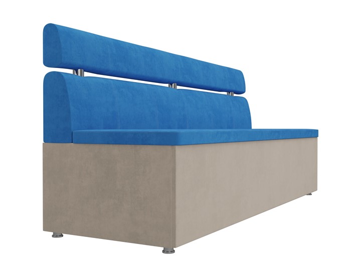 Кухонный диван Классик, Голубой/Бежевый (велюр) в Магадане - изображение 4
