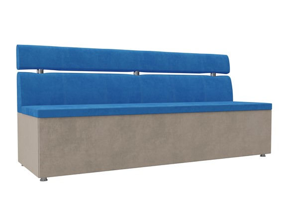 Кухонный диван Классик, Голубой/Бежевый (велюр) в Магадане - изображение