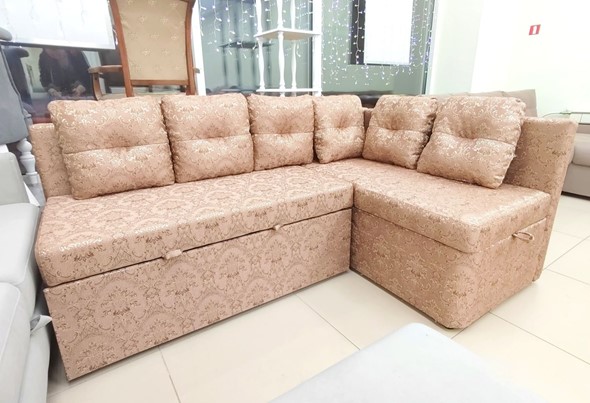 Кухонный диван Яшма 1 ДУ Весь в ткани Жаккард AFINA 06 в Магадане - изображение