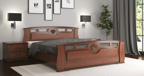 Кровать в спальню Жемчужина 160*200 с основанием в Магадане - изображение