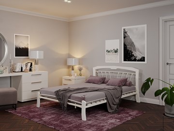 Кровать 2-х спальная Муза 4 Лайт, 1600, белый в Магадане - предосмотр