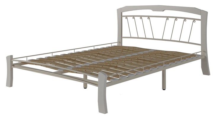 Кровать 2-х спальная Муза 4 Лайт, 1600, белый в Магадане - изображение 1
