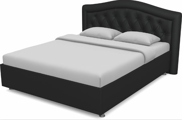 Кровать полуторная Луиза 1400 с основанием (Nitro Black) в Магадане - изображение