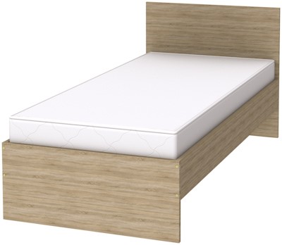 Спальная кровать K09 с основанием, цвет Дуб Сонома в Магадане - изображение