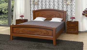 Спальная кровать Карина-16 (Орех) 90х200 в Магадане