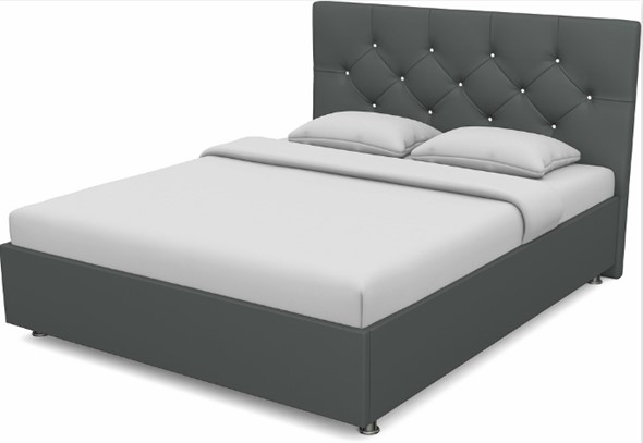 Кровать полуторная Моника 1400 с основанием (Nitro Grey) в Магадане - изображение