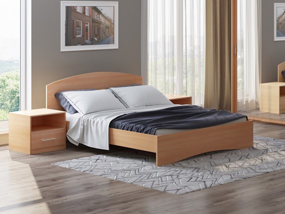 Двуспальная кровать Этюд 180х200, Бук Бавария в Магадане - изображение