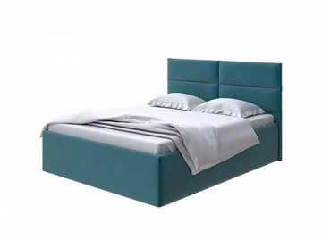 Двуспальная кровать Clever 200х190 без кроватного основания (Велюр Forest 560 Морская волна) в Магадане