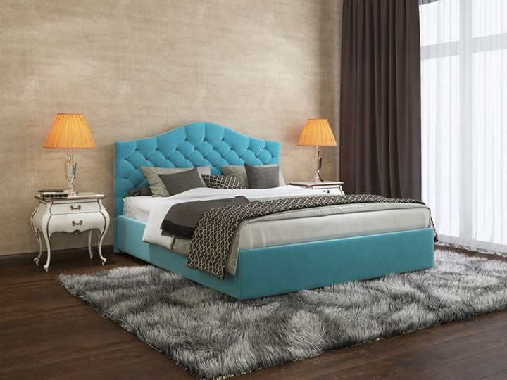 Кровать 2-х спальная Алина 160х200 мягкая, с основанием в Магадане - изображение 2