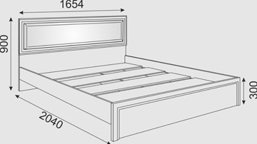 Кровать двуспальная Беатрис М09 с мягким изголовьем (Орех Гепланкт) в Магадане - предосмотр 1