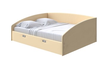 Двуспальная кровать Bono 160х200, Экокожа (Айвори) в Магадане