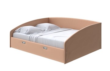 Двуспальная кровать Bono 160х200, Экокожа (Латунный перламутр) в Магадане