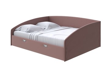 Кровать 2-х спальная Bono 160х200, Экокожа (Молочный шоколад) в Магадане
