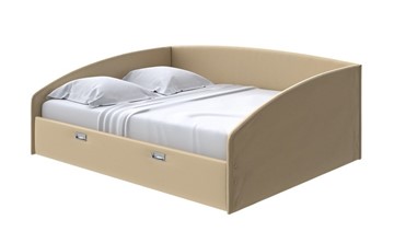 Кровать 2-х спальная Bono 160х200, Экокожа (Золотой перламутр) в Магадане