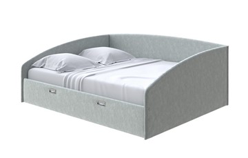 Двуспальная кровать Bono 160х200, Флок (Бентлей Дымчатый) в Магадане
