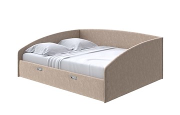 Кровать в спальню Bono 160х200, Флок (Бентлей Какао) в Магадане - предосмотр
