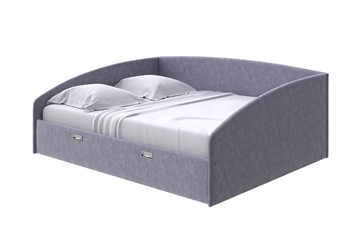 Кровать в спальню Bono 160х200, Флок (Бентлей Серый космос) в Магадане - предосмотр