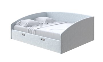 Двуспальная кровать Bono 160х200, Флок (Бентлей Светло-серый) в Магадане