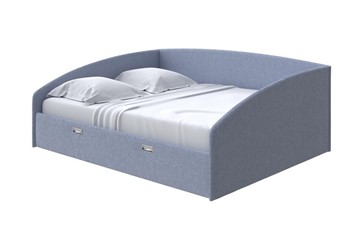 Кровать 2-спальная Bono 160х200, Рогожка (Firmino Голубой лед) в Магадане