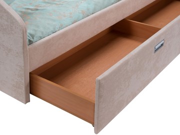 Кровать двуспальная Bono 160х200, Искусственная шерсть (Лама Авокадо) в Магадане - предосмотр 1
