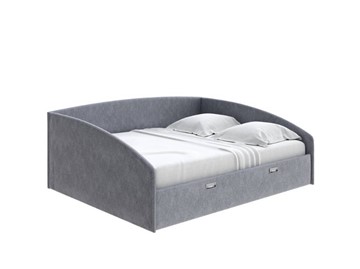 Двуспальная кровать Bono 160х200, Рогожка (Levis 85 Серый) в Магадане