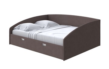 Двуспальная кровать Bono 160х200, Рогожка (Тетра Брауни) в Магадане