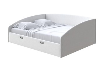 Спальная кровать Bono 160х200, Рогожка (Тетра Молочный) в Магадане