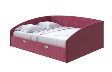 Двуспальная кровать Bono 160х200, Велюр (Casa Винный) в Магадане