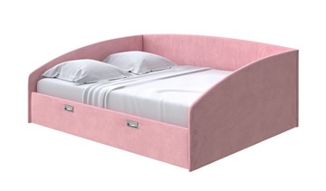 Кровать 2-спальная Bono 160х200, Велюр (Casa Жемчужно-розовый) в Магадане - предосмотр