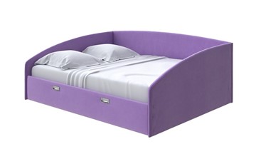 Кровать в спальню Bono 160х200, Велюр (Forest 741 Светло-фиолетовый) в Магадане