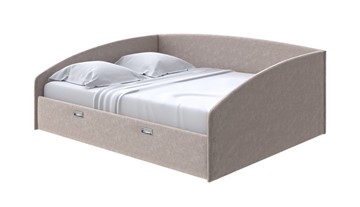 Спальная кровать Bono 160х200, Велюр (Gratta 2 Латте) в Магадане