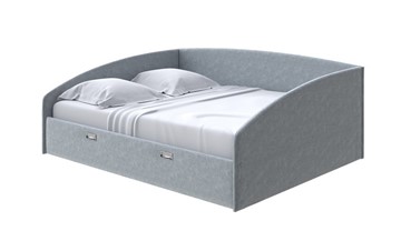 Двуспальная кровать Bono 160х200, Велюр (Gratta 3 Утренний туман) в Магадане