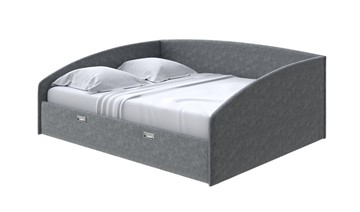 Кровать 2-спальная Bono 160х200, Велюр (Gratta 4 Серый космос) в Магадане