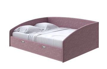 Двуспальная кровать Bono 160х200, Велюр (Gratta 6 Ягодный мусс) в Магадане