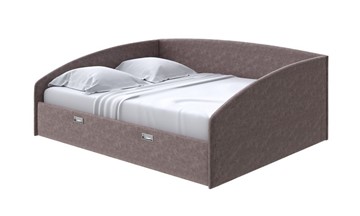 Двуспальная кровать Bono 160х200, Велюр (Gratta 8 Брауни) в Магадане
