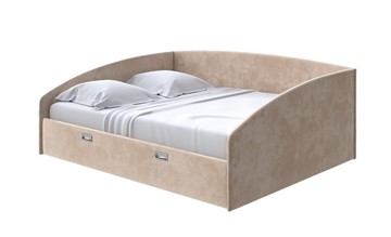 Двуспальная кровать Bono 160х200, Велюр (Лофти Бежевый) в Магадане