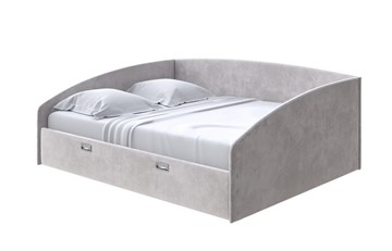 Спальная кровать Bono 160х200, Велюр (Лофти Серый) в Магадане