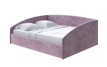 Спальная кровать Bono 160х200, Велюр (Лофти Слива) в Магадане