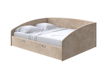Двуспальная кровать Bono 160х200, Велюр (Лофти Тауп) в Магадане