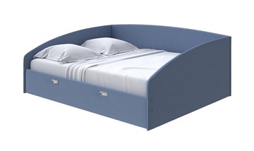Двуспальная кровать Bono 160х200, Велюр (Scandi Cotton 22 Морская гроза) в Магадане